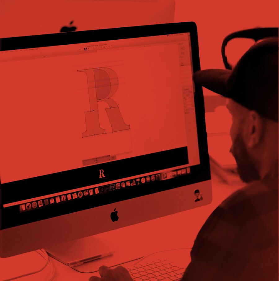 Drawing Legi Rounded in the studio
